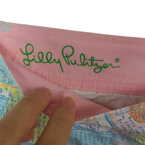 Lilly Pulitzer Women's Written In The Stars Callahan Shorts Sz 00 Blue & Pink - Picture 3 of 8